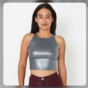 Metallic AA crop top